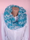 Блакитний шарф-снуд  в білі зиг-заги (172х76 см) | 6827029 | фото 5