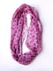 Рожевий шарф-снуд  в чорні смайлики (162х72 см) | 6827033 | фото 2