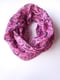 Рожевий шарф-снуд  в чорні смайлики (162х72 см) | 6827033 | фото 3