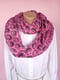 Рожевий шарф-снуд  в чорні смайлики (162х72 см) | 6827033 | фото 5