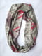 Сірий шарф-снуд у візерунок гусяча лапка (160х60 см) | 6827034 | фото 2