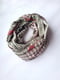 Сірий шарф-снуд у візерунок гусяча лапка (160х60 см) | 6827034 | фото 3