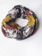 Різнокольоровий шарф-снуд  в квітковий принт (180х72 см) Різнокольоровий 12054 | 6827038 | фото 2