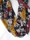 Різнокольоровий шарф-снуд  в квітковий принт (180х72 см) Різнокольоровий 12054 | 6827038 | фото 4