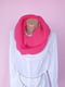 Трикотажний рожевий шарф-снуд  (140х36 см) | 6827040 | фото 5