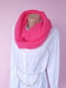 Трикотажний рожевий шарф-снуд  (140х36 см) | 6827040 | фото 6