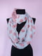 Білий шарф-снуд  в рожевий горошок (154х50 см) | 6827041 | фото 5
