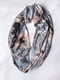 Сірий шарф-снуд у квітковий принт (156х72 см) | 6827042 | фото 2