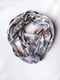 Сірий шарф-снуд у квітковий принт (156х72 см) | 6827042 | фото 3