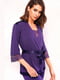 Фіолетовий комплект-трійка: майка, штани та халат | 6827069 | фото 2