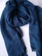 Асиметричний синій шарф-палантин з бахромою (232х52 см) | 6827076 | фото 4