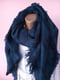 Асиметричний синій шарф-палантин з бахромою (232х52 см) | 6827076 | фото 6