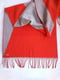Кашеміровий сіро-червоний шарф-палантин (176х60 см) | 6827109 | фото 3