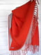 Кашеміровий сіро-червоний шарф-палантин (176х60 см) | 6827109 | фото 7