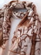 Шарф-палантин бежево-коричневий в абстрактний принт (180х104 см) | 6827152 | фото 2
