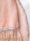 Шарф-палантин рожевий з бахромою (180х62 см) | 6827159 | фото 3