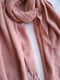 Шарф-палантин рожевий з бахромою (180х70 см) | 6827161 | фото 5