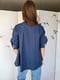Синя блуза вільного крою | 6827317 | фото 7