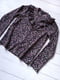 Чорна стрейчева блуза в квітковий принт | 6827329 | фото 2