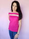 Яскраво-рожева блуза з прозорими вставками  | 6827338 | фото 2