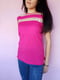Яскраво-рожева блуза з прозорими вставками  | 6827338 | фото 3