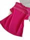 Яскраво-рожева блуза з прозорими вставками  | 6827338 | фото 6