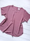 Темно-рожева однотонна блуза oversize | 6827364 | фото 2