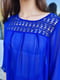 Синя блуза з мереживом | 6827382 | фото 6