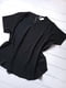 Чорна однотонна блуза оversize | 6827392 | фото 2