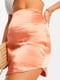 Міні-спідниця атласна помаранчевого кольору | 6827476 | фото 4