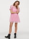Рожева сукня А-силуету з рукавом-ліхтариком | 6329655 | фото 2