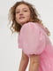 Рожева сукня А-силуету з рукавом-ліхтариком | 6329655 | фото 3