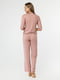 Віскозна рожева піжама: сорочка та штани | 6699139 | фото 3