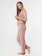 Віскозна рожева піжама: сорочка та штани | 6699139 | фото 2