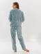 Велюрова піжама м’ятного кольору: пуловер та штани | 6700129 | фото 4
