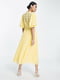 Жовта сукня А-силуету з спідницею-пілссе | 6707184 | фото 3