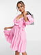 Рожева сукня А-силуету з спідницею в складки | 6707282 | фото 2