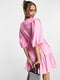 Рожева сукня А-силуету з спідницею в складки | 6707282 | фото 3