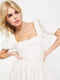 Біла сукня А-силуету з квадратним вирізом горловини | 6722376 | фото 2