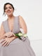 Сіра вечірня сукня для вагітних з мереживом | 6722834 | фото 2