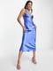 Синя сукня в білизняному стилі з вузькими лямками | 6723377 | фото 2