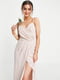Світло-рожева вечірня сукня з розрізом | 6723444 | фото 3