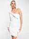 Біла вечірня сукня з рукавом на одне плече | 6723607