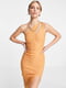 Помаранчева сукня-футляр з розрізом | 6724438 | фото 2