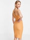 Помаранчева сукня-футляр з розрізом | 6724438 | фото 3