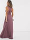 Довга фіолетова сукня з глибоким декольте | 6724575 | фото 2