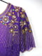 Фіолетова вечірня сукня з збірками та декоративним камінням | 6724687 | фото 2