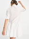 Біла сукня-сорочка з відрізною спідницею в складку | 6724798 | фото 2