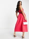 Сукня А-силуету малинового кольору з застібками на гудзики | 6724809 | фото 2