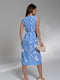 Блакитна сукня на запах з принтом | 6828971 | фото 3